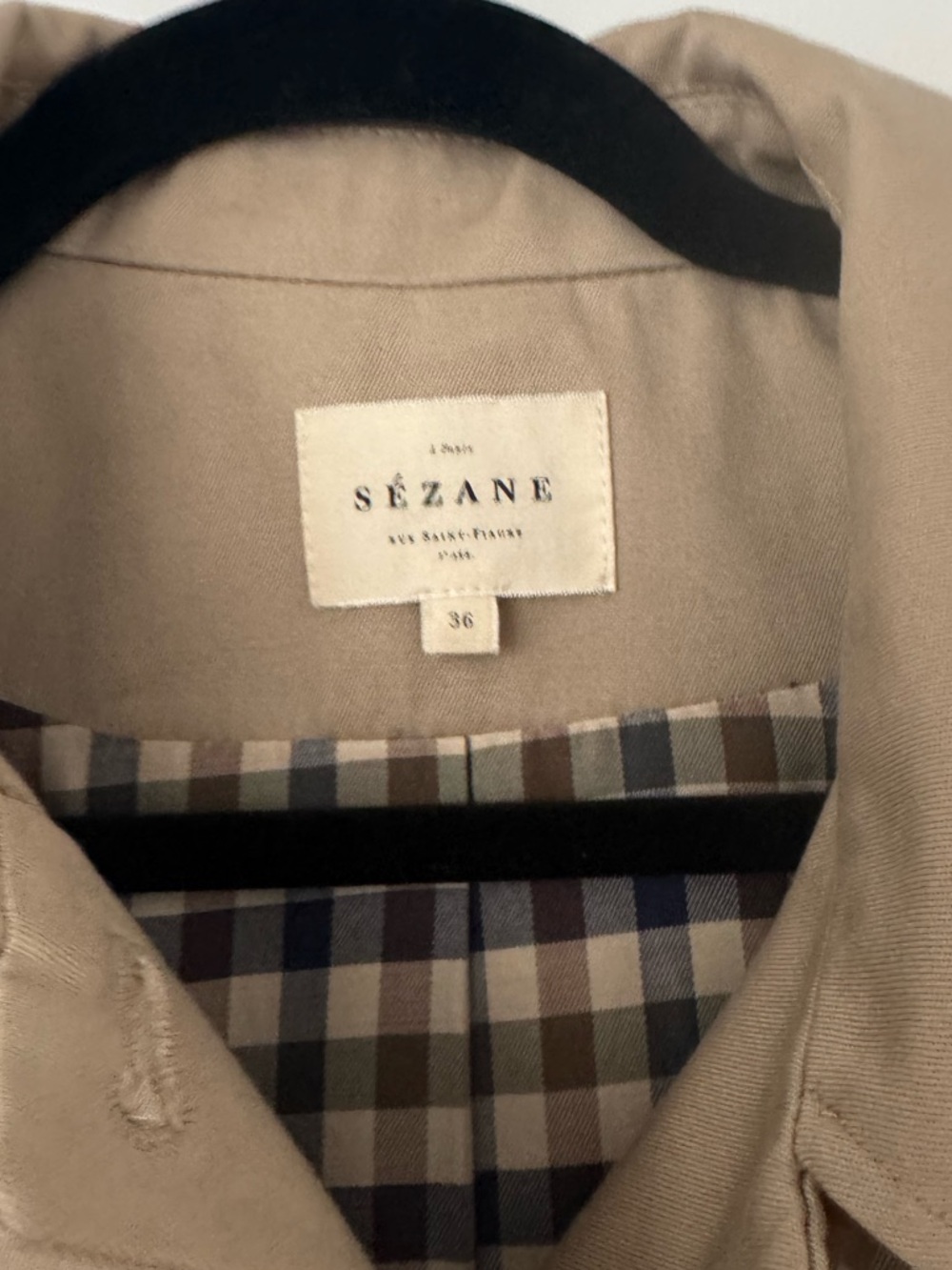 Sezane carter jacket in light beige size FR36/US4 NWOT - Picture 6 of 6